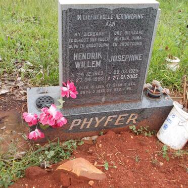 PHYFER Hendrik Willem 1929-1993 &amp; Josephine 1925-2005