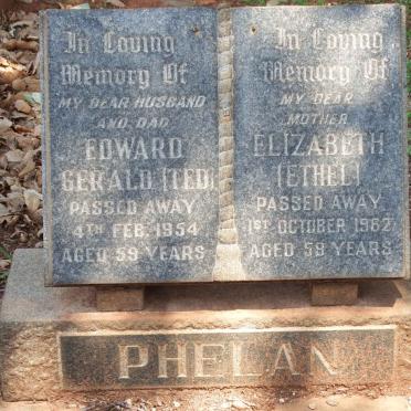 PHELAN Edward Gerald -1954 &amp; Elizabeth -1962