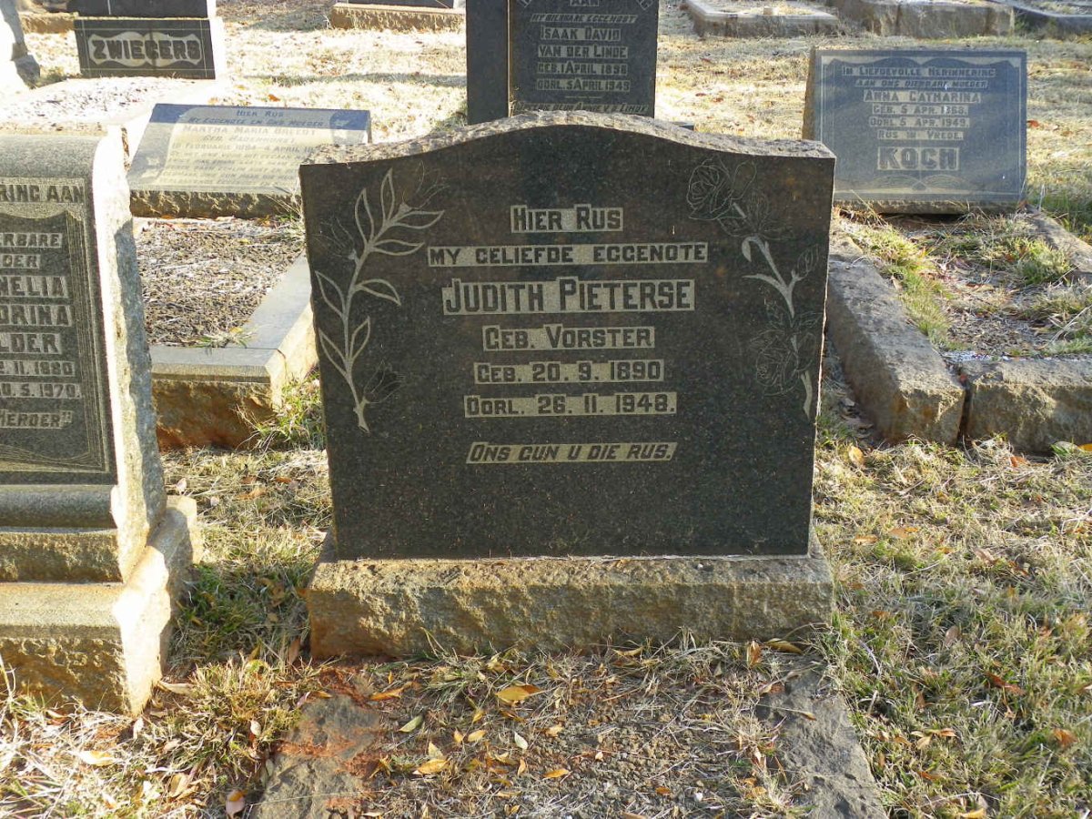 PIETERSE Judith nee VORSTER 1890-1948