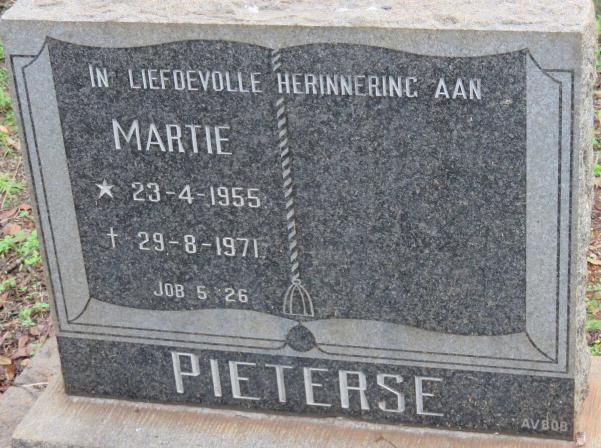 PIETERSE Martie 1955-1971