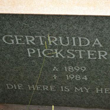 PICKSTER Gertruida M. 1899-1984