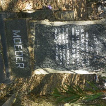 PIENAAR Susanna W. 1869-1943