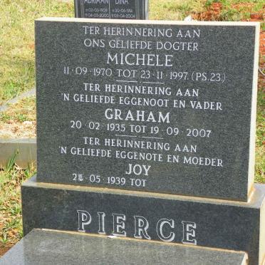 PIERCE Graham 1935-2007 &amp; Joy 1939- :: PIERCE Michele 1970-1997