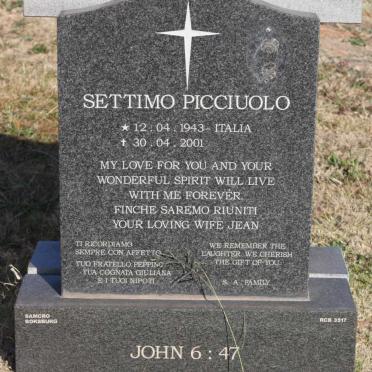 PICCIUOLO Settimo 1943-2001