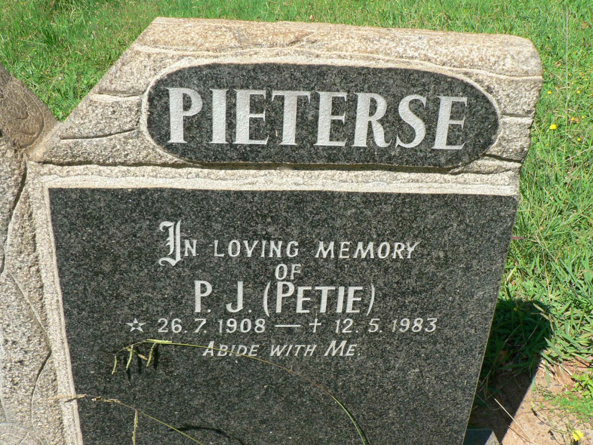 PIETERSE P.J. 1908-1983