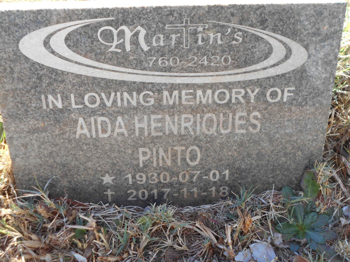 PINTO Aida Henriques 1930-2017