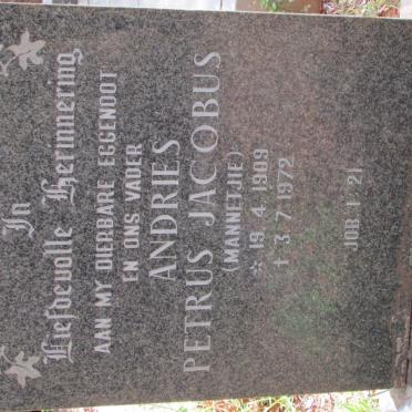 PLETZEN Andries Petrus Jacobus, van 1909-1972