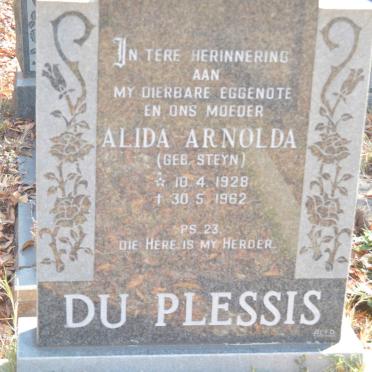 PLESSIS Alida Arnolda, du nee STEYN 1928-1962