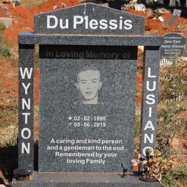 PLESSIS Wynton Lusiano, du 1995-2019