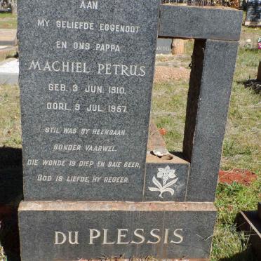 PLESSIS Machiel Petrus, du 1910-1957
