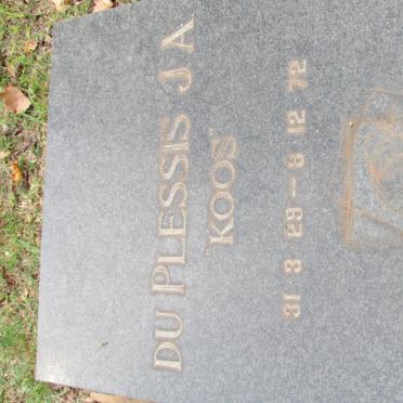 PLESSIS J.A., du 1929-1972