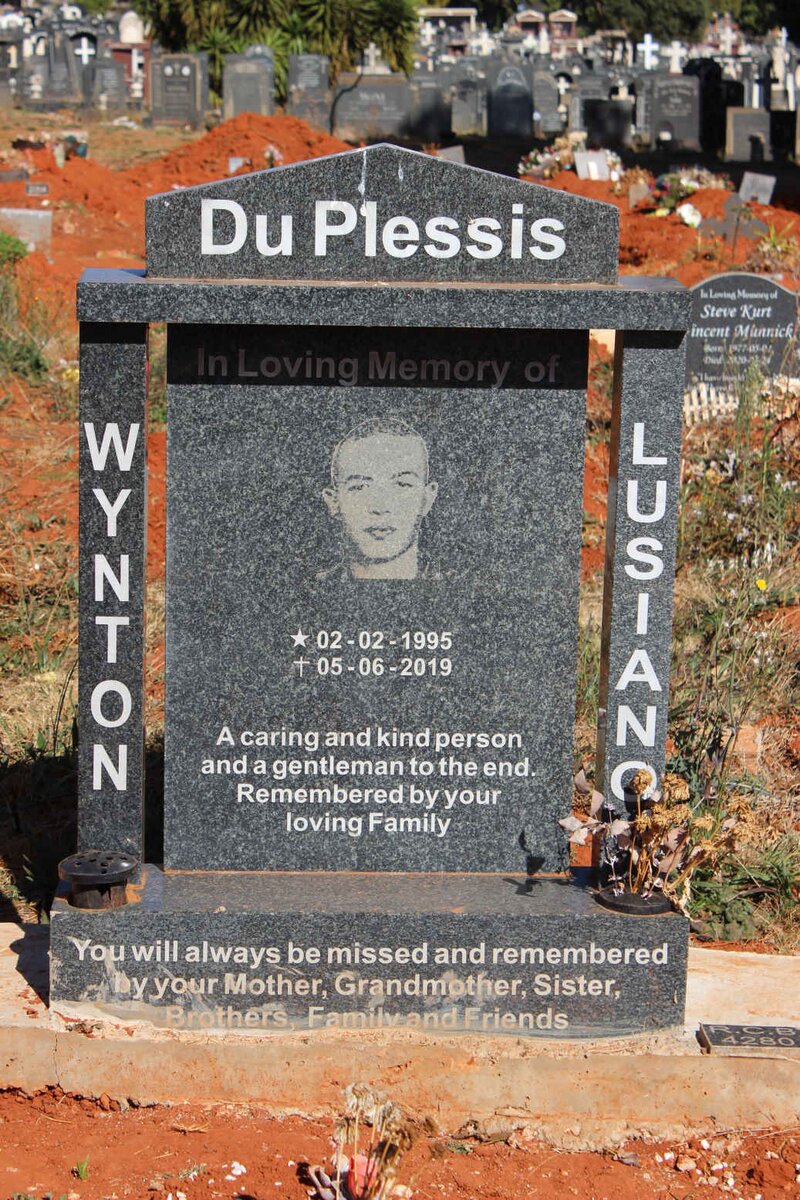 PLESSIS Wynton Lusiano, du 1995-2019