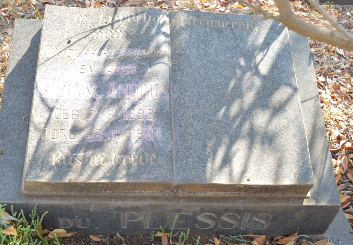 PLESSIS Gilliam Andries, du 1898-1964