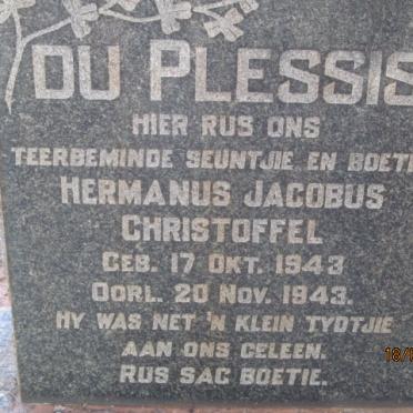 PLESSIS Hermanus Jacobus Christoffel, du 1943-1943