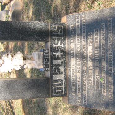 PLESSIS Stephen, du 1954-1955