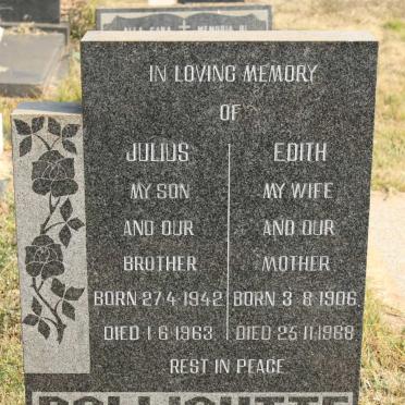 POLLICUTTE Edith 1906-1968 :: POLLICUTTE Julius 1942-1963