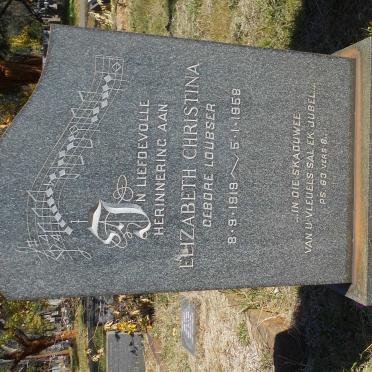 POHL Elizabeth Christina nee LOUBSER 1919-1958