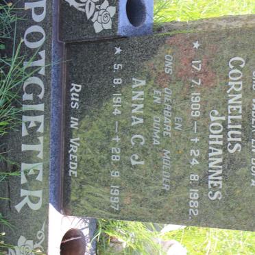 POTGIETER Cornelius Johannes 1909-1982 &amp; Anna C.J. 1914-1997