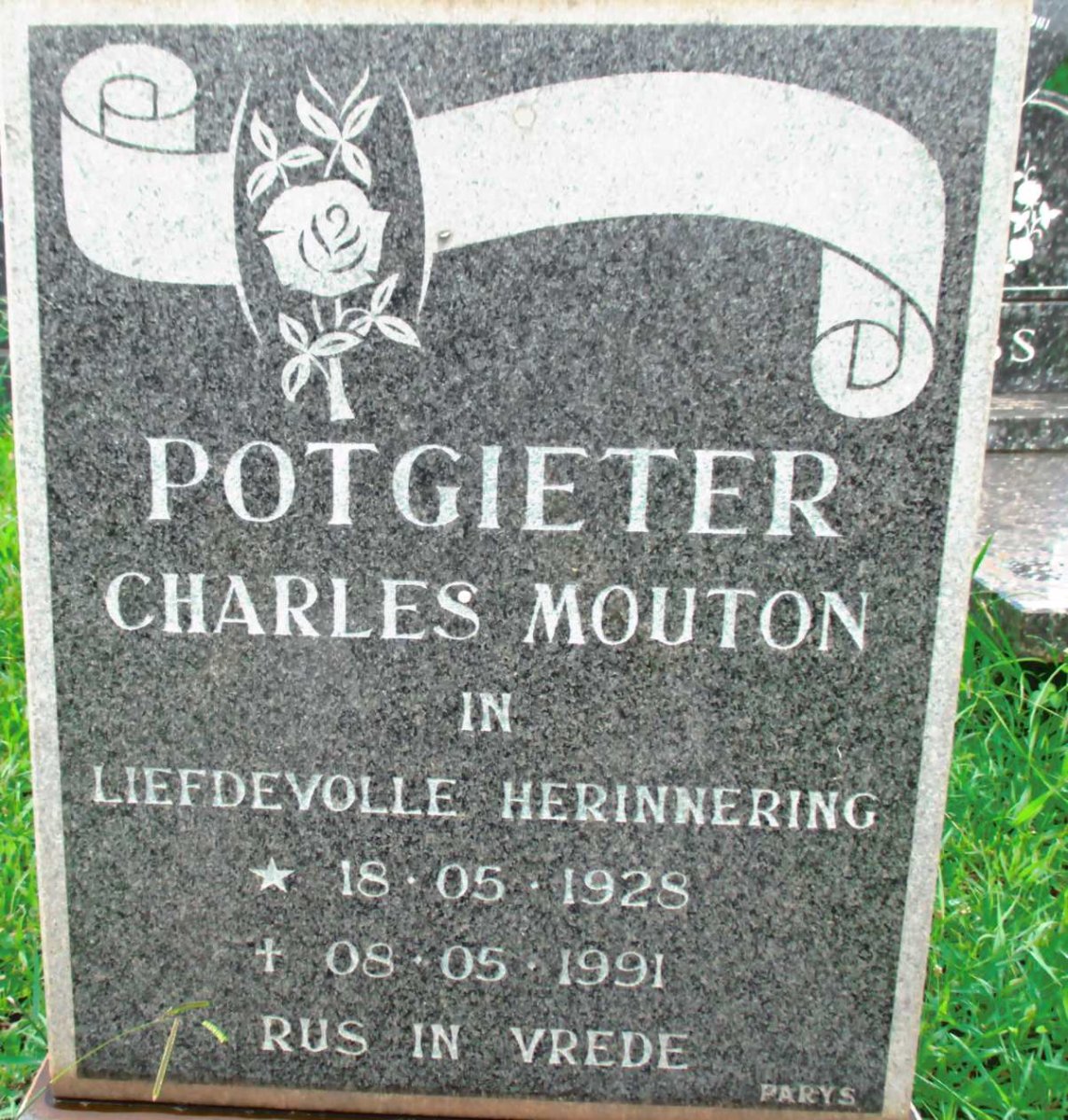 POTGIETER Charles Mouton 1928-1991