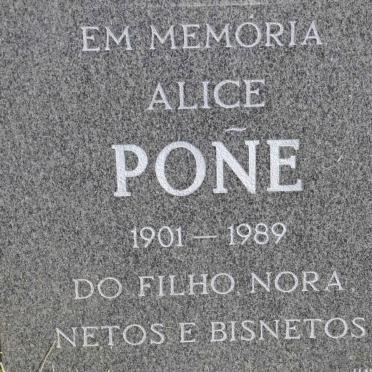 PONE Alice 1901-1989