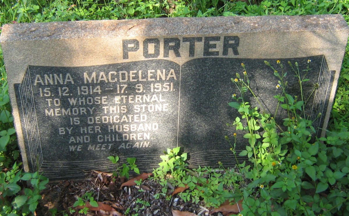 PORTER Anna Magdelena 1914-1951