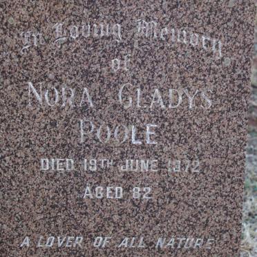 POOLE Nora Gladys -1972