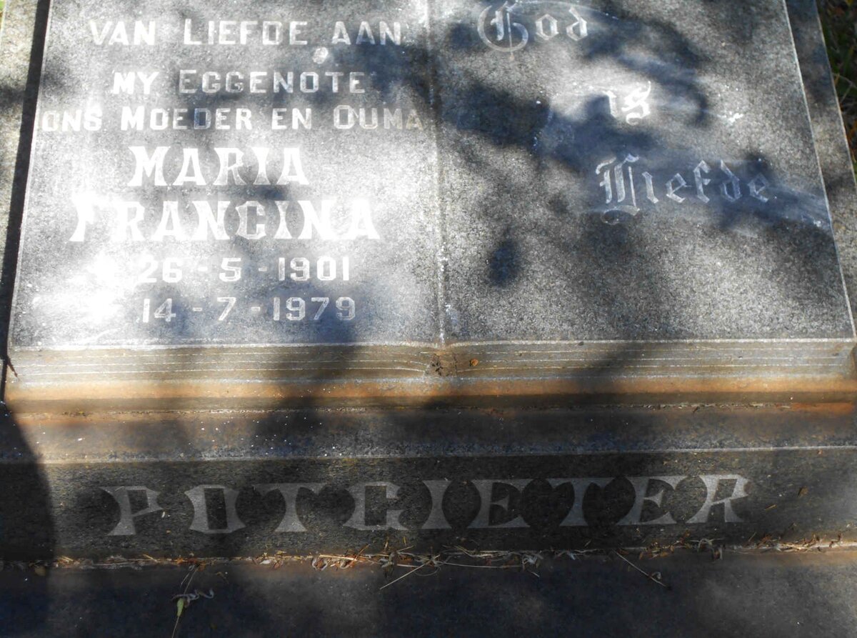 POTGIETER Maria Francina 1901-1979
