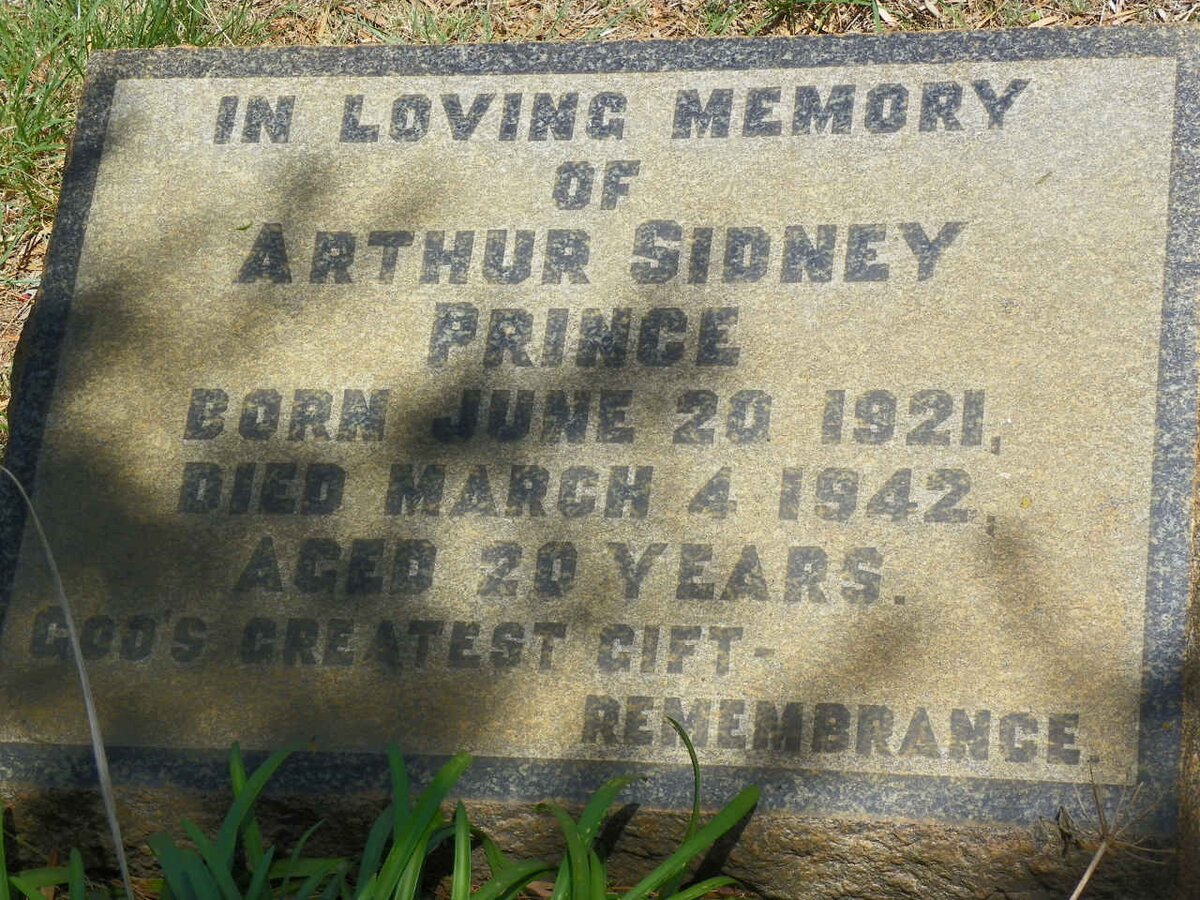 PRINCE Arthur Sidney 1921-1942