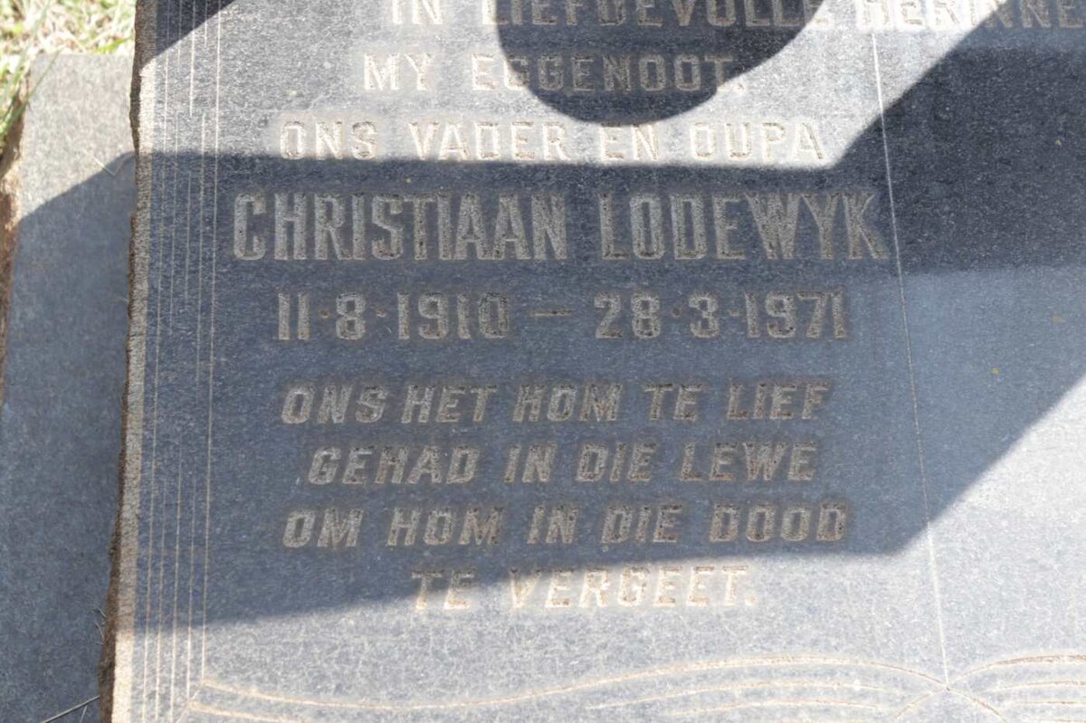 PRINSLOO Christiaan Lodewyk 1910-1971