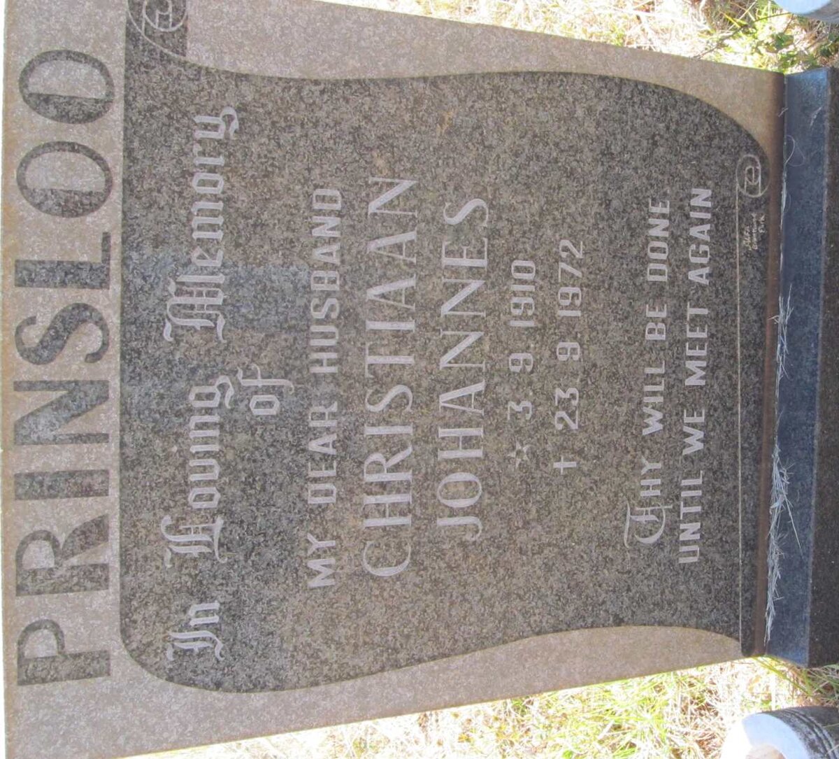 PRINSLOO Christiaan Johannes 1910-1972