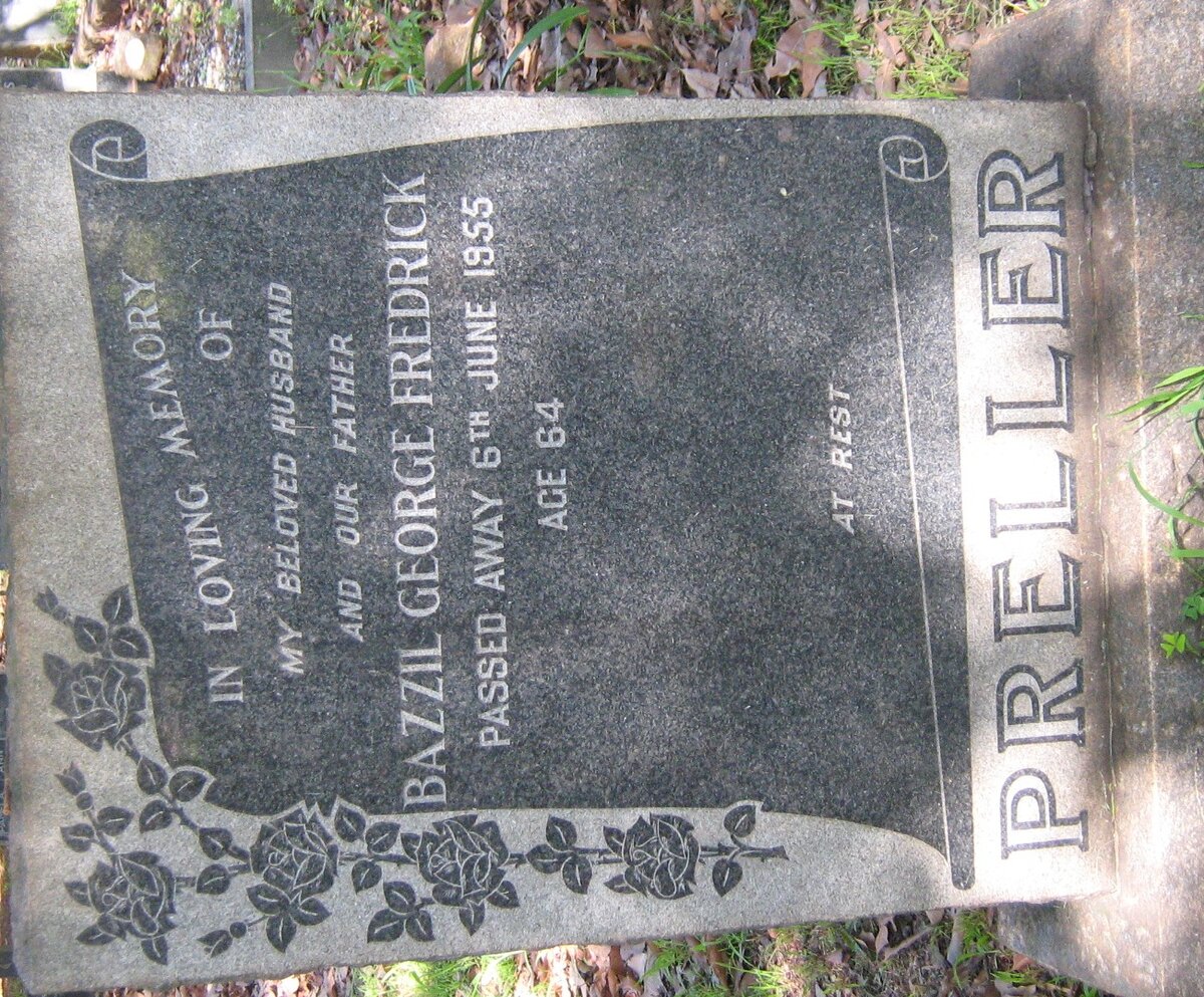 PRELLER Bazzil George Fredrick -1955