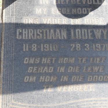 PRINSLOO Christiaan Lodewyk 1910-1971