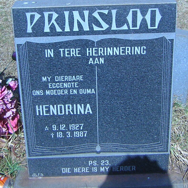 PRINSLOO Hendrina 1927-1987