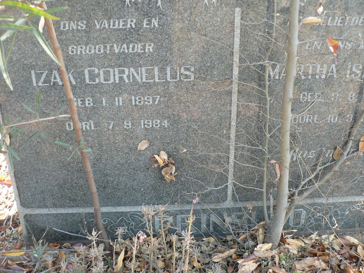 PRINSLOO Izak Cornelus 1897-1984 &amp; Martha Isabella 1904-1962