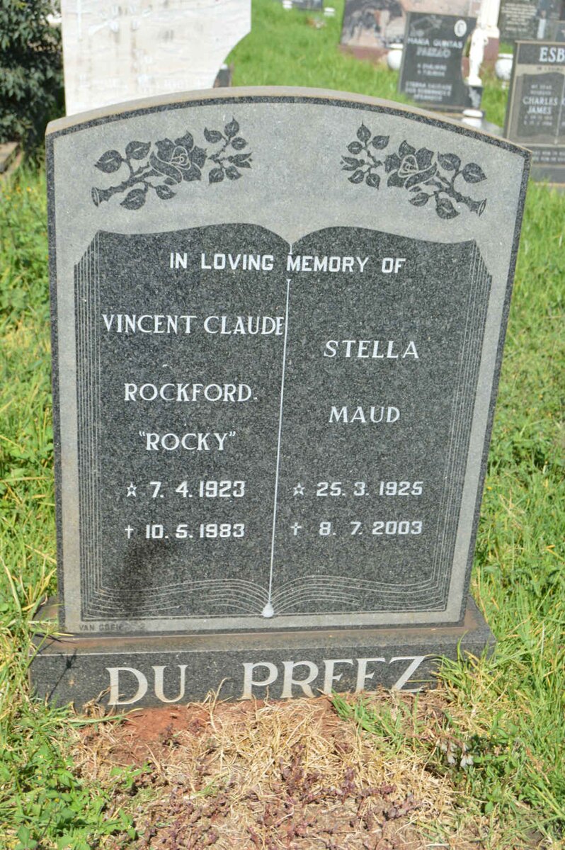 PREEZ Vincent Claude Rockford, du 1923-1983 &amp; Stella Maud 1925-2003