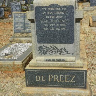 PREEZ Izak Johannes, du 1899-1946