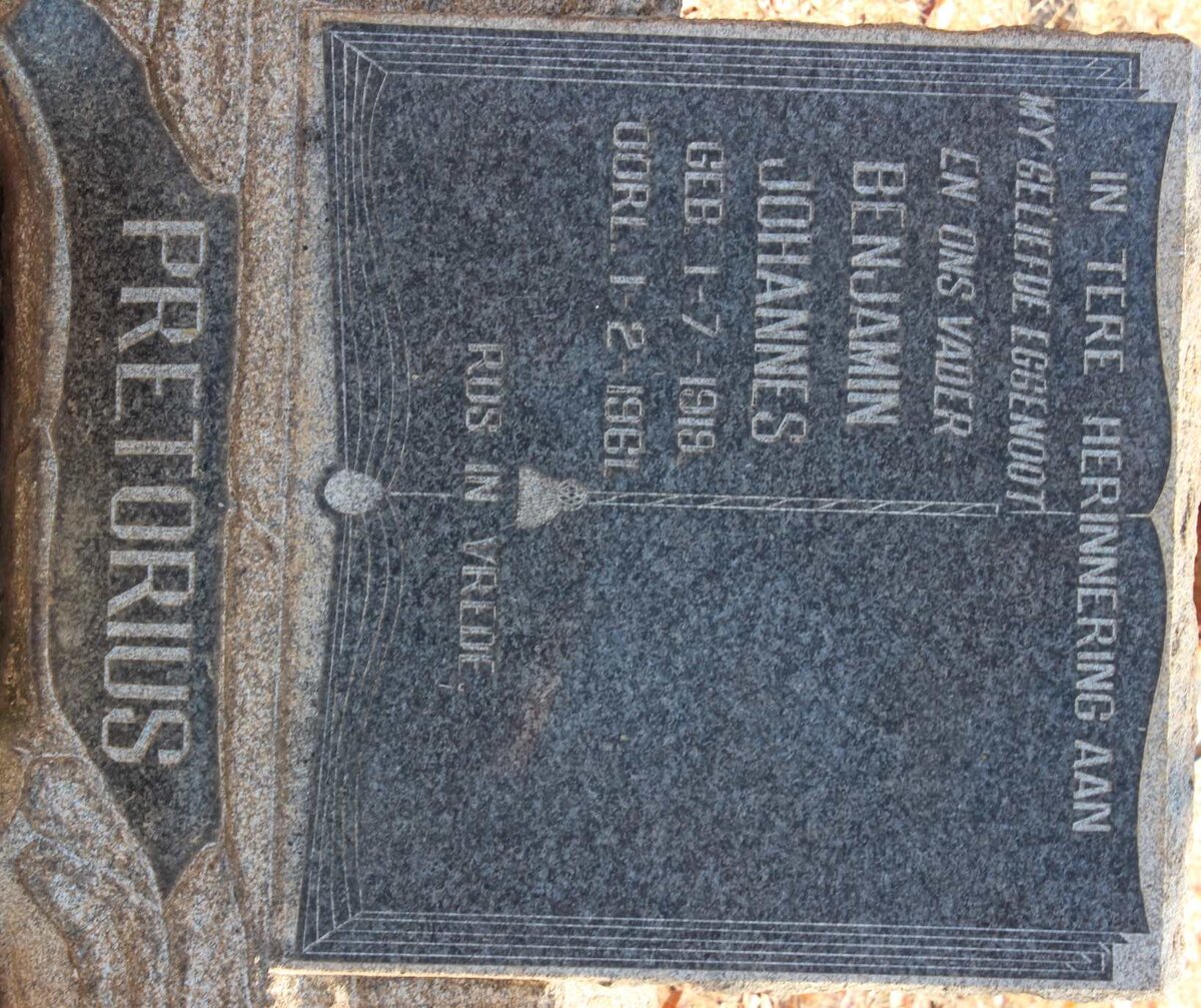PRETORIUS Benjamin Johannes 1919-1961