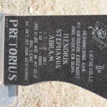 PRETORIUS Hendrik Stephanus Abram 1917-1980