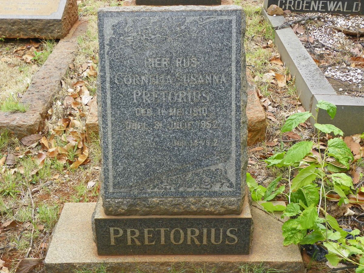 PRETORIUS Cornelia Susanna 1910-1952