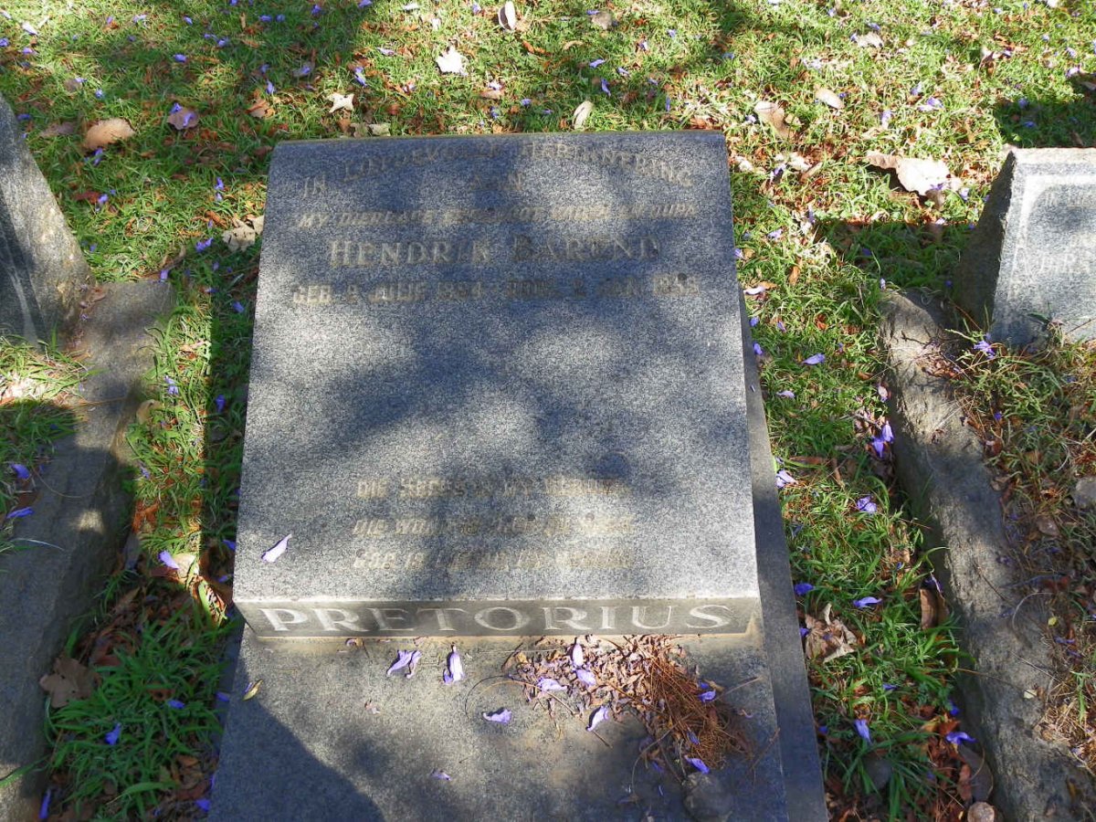 PRETORIUS Hendrik Barend 1884-1959