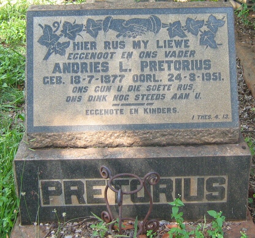 PRETORIUS Andries L. 1877-1951