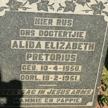 PRETORIUS Alida Elizabeth 1950-1951