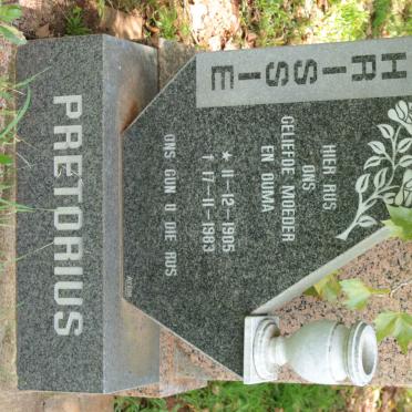 PRETORIUS Chrissie 1905-1983