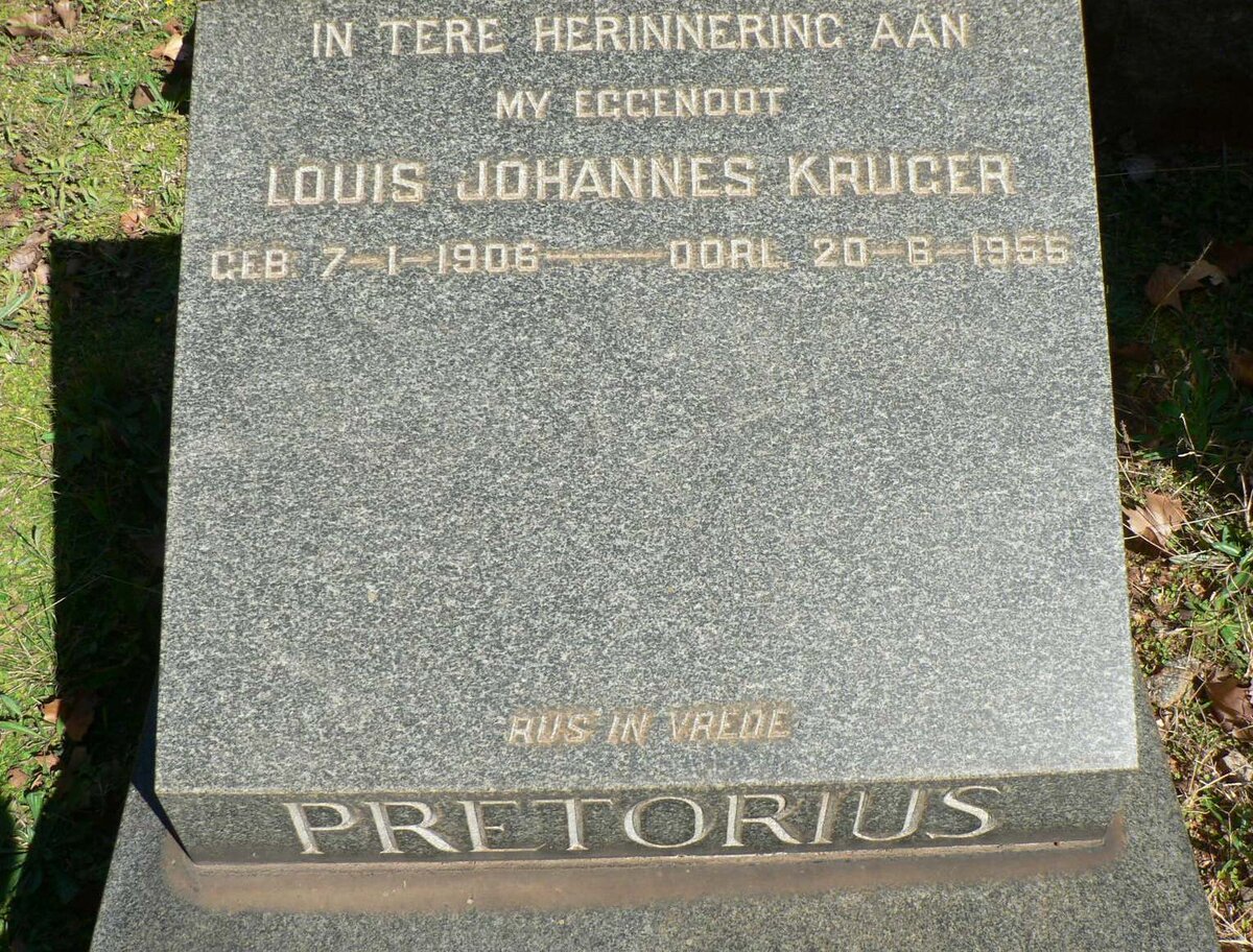 PRETORIUS Louis Johannes Kruger 1906-1955