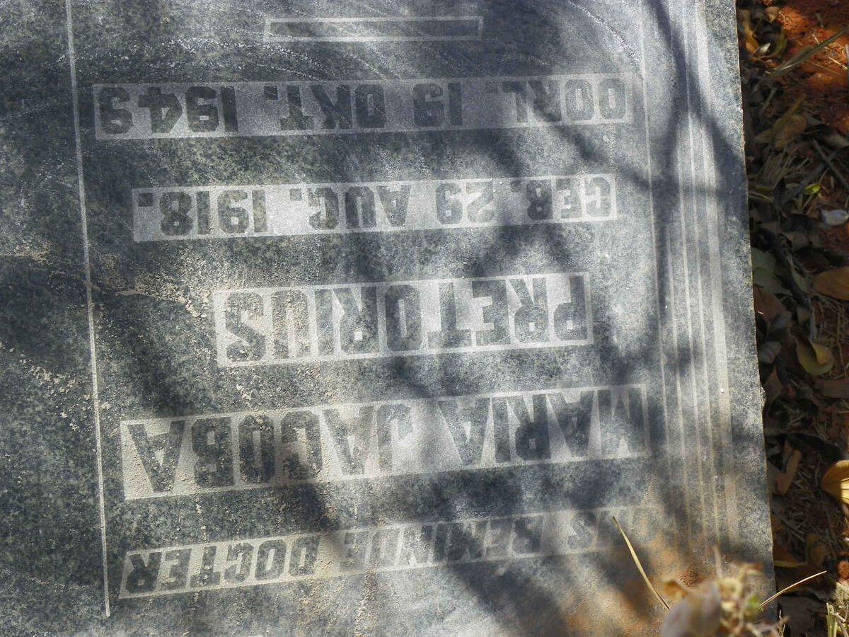 PRETORIUS Maria Jacoba 1918-1949