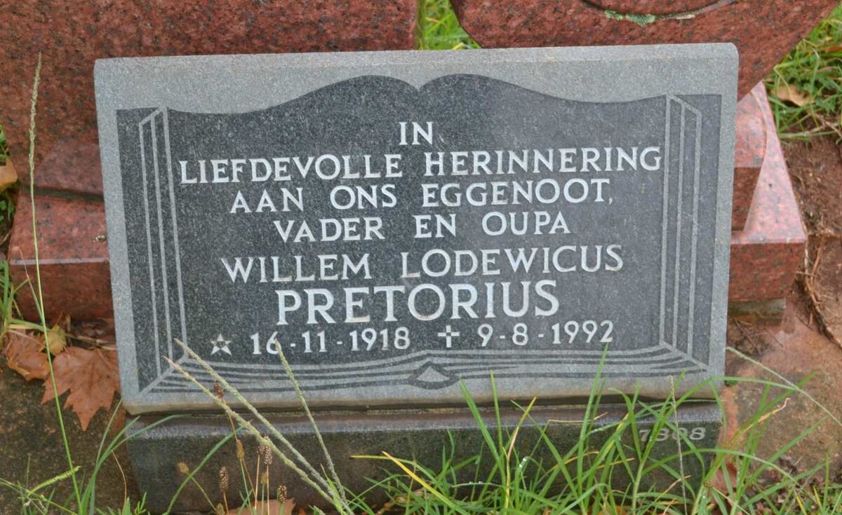 PRETORIUS Willem Lodewicus 1918-1992