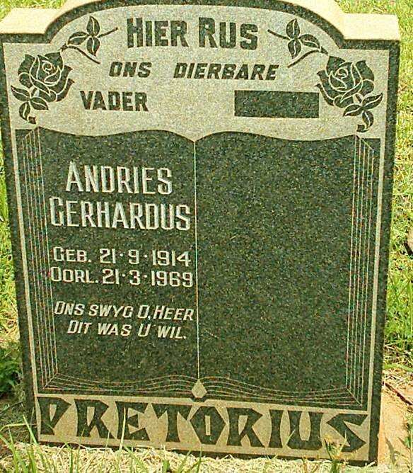 PRETORIUS Andries Gerhardus 1914-1969