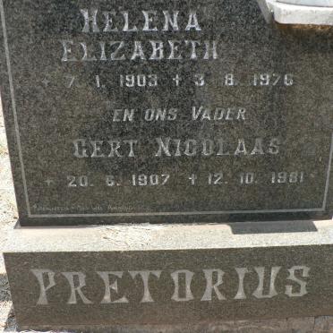 PRETORIUS Gert Nicolaas 1907-1981 &amp; Helena Elizabeth 1903-1976