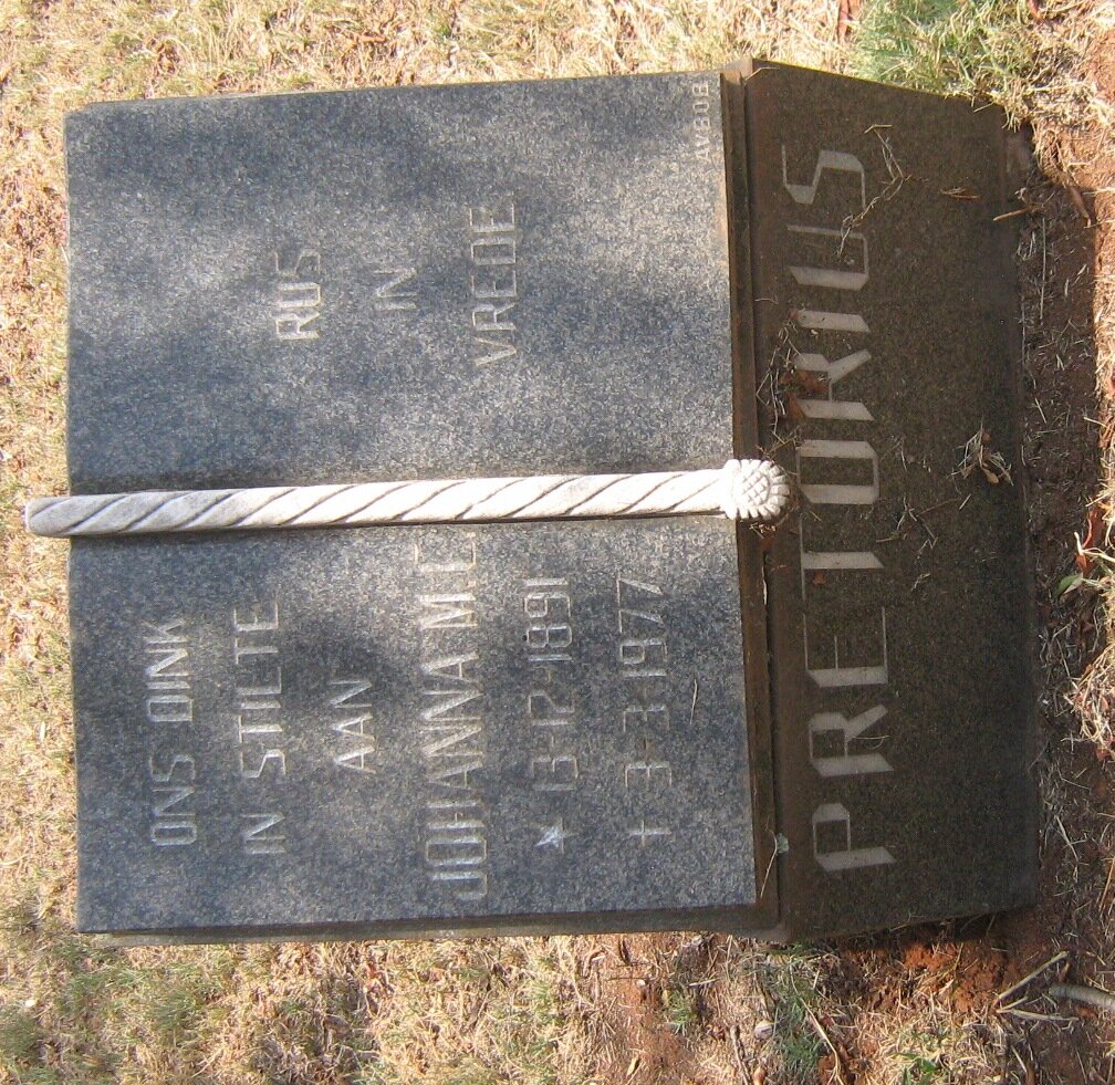 PRETORIUS Johanna M.C. 1891-1977