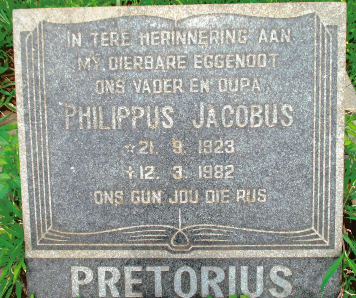 PRETORIUS Philippus Jacobus 1923-1982